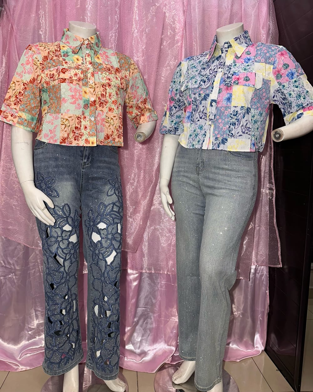 Camisa de estampado y cristal✨💎🤩
